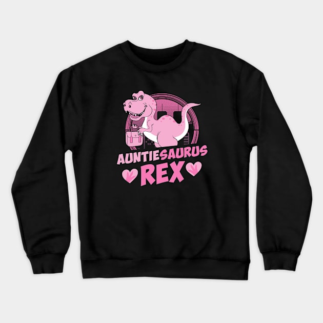 Auntiesaurus Rex Tyrannosaurus Crewneck Sweatshirt by Tenh